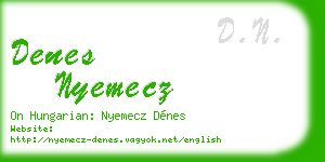 denes nyemecz business card