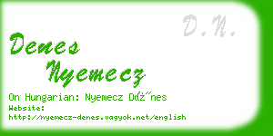 denes nyemecz business card